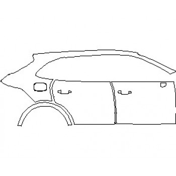2023 PORSCHE CAYENNE SUV E-HYBRID WITH SPORTDESIGN FRONT FASCIA REAR QUARTER PANEL & DOORS RIGHT SIDE