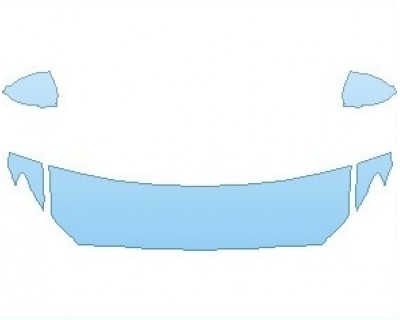 PAINT PROTECTION KIT - 2021 VOLVO V60 CROSS COUNTRY HOOD 18 INCH (NO WRAPPED EDGES) - PRECUT PPF CLEAR BRA WRAP