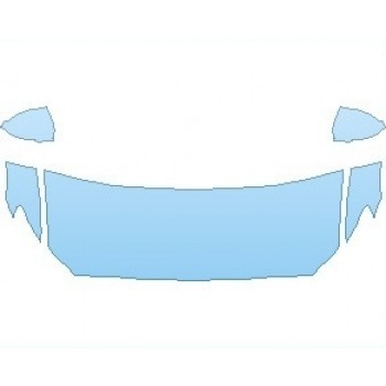 PAINT PROTECTION KIT - 2021 VOLVO V60 CROSS COUNTRY HOOD (NO WRAPPED EDGES) - PRECUT PPF CLEAR BRA WRAP