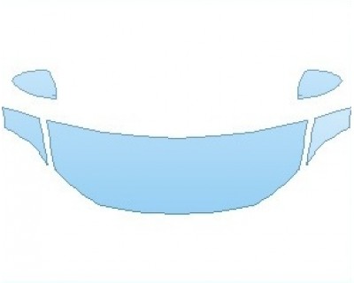 PAINT PROTECTION KIT - 2022 VOLKSWAGEN JETTA S HOOD (NO WRAPPED EDGES) - PRECUT PPF CLEAR BRA WRAP