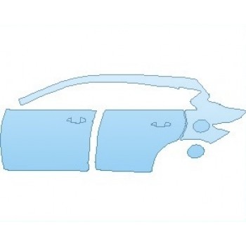 PAINT PROTECTION KIT - 2019 INFINITI QX30 AWD LUXURY REAR QUARTER PANEL & DOORS LEFT SIDE - PRECUT PPF CLEAR BRA WRAP