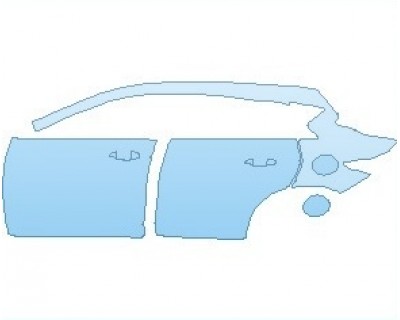 PAINT PROTECTION KIT - 2019 INFINITI QX30 AWD LUXURY REAR QUARTER PANEL & DOORS LEFT SIDE - PRECUT PPF CLEAR BRA WRAP