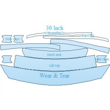 PAINT PROTECTION KIT - 2019 INFINITI QX30 AWD LUXURY COMMON WEAR AREA KIT WITH ROOF RAILS - PRECUT PPF CLEAR BRA WRAP