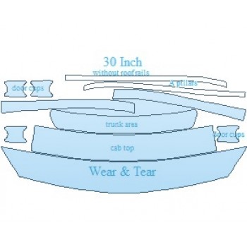 PAINT PROTECTION KIT - 2019 INFINITI QX30 AWD LUXURY COMMON WEAR AREA KIT WITHOUT ROOF RAILS - PRECUT PPF CLEAR BRA WRAP