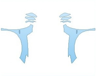 PAINT PROTECTION KIT - 2019 INFINITI QX30 AWD LUXURY FULL FENDER (WRAPPED EDGES) - PRECUT PPF CLEAR BRA WRAP