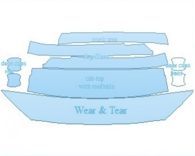 PAINT PROTECTION KIT - 2023 HYUNDAI KONA ELECTRIC SEL COMMON WEAR AREA KIT WITH ROOF RAILS - PRECUT PPF CLEAR BRA WRAP