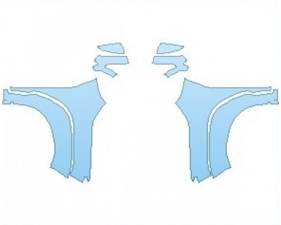 PAINT PROTECTION KIT - 2023 HYUNDAI KONA ELECTRIC SEL FULL FENDERS (NO WRAPPED EDGES) - PRECUT PPF CLEAR BRA WRAP