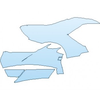 PAINT PROTECTION KIT - 2021 FORD GT REAR QUARTER PANELS RIGHT SIDE - PRECUT PPF CLEAR BRA WRAP