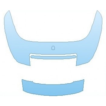 PAINT PROTECTION KIT - 2019 PORSCHE 911 SPORT DESIGN CABRIOLET REAR DECK LID AND SPOILER WITHOUT SPORT DESIGN PKG. - PRECUT PPF CLEAR BRA WRAP