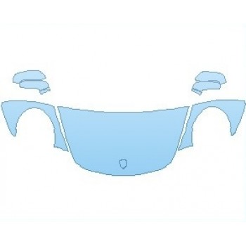 PAINT PROTECTION KIT - 2019 PORSCHE 911 SPORT DESIGN CABRIOLET HOOD WRAPPED EDGES - PRECUT PPF CLEAR BRA WRAP