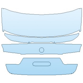 2022 BMW M3 COMPETITION WITH M CARBON PACKAGE REAR DECK LID HAND CUT OR REMOVE AND REPLACE EMBLEM