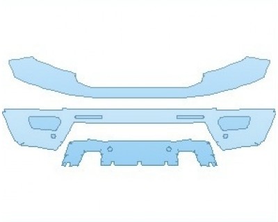 PAINT PROTECTION KIT - 2023 FORD RANGER XLT BUMPER WITH SENSORS - PRECUT PPF CLEAR BRA WRAP