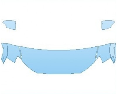 PAINT PROTECTION KIT - 2023 FORD RANGER XLT HOOD (NO WRAPPED EDGES) - PRECUT PPF CLEAR BRA WRAP