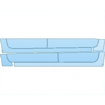 PAINT PROTECTION KIT - 2023 FORD RANGER XLT ROCKER PANELS FOR SUPERCREW - PRECUT PPF CLEAR BRA WRAP