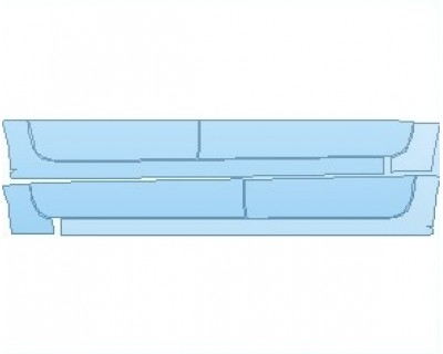PAINT PROTECTION KIT - 2023 FORD RANGER XLT ROCKER PANELS FOR SUPERCREW - PRECUT PPF CLEAR BRA WRAP