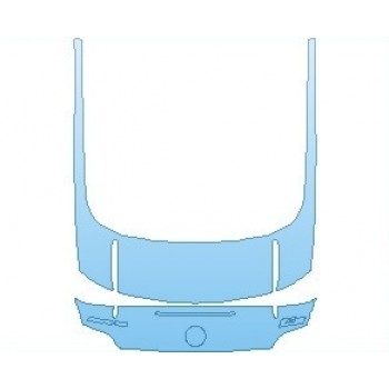 PAINT PROTECTION KIT - 2021 MERCEDES AMG GT BLACK SERIES COUPE REAR HATCH WITH AMG AND GT EMBLEMS GLOSS FINISH - PRECUT PPF CLEAR BRA WRAP