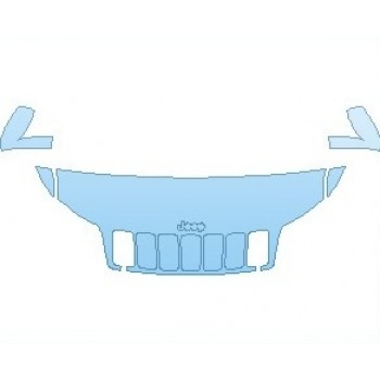 PAINT PROTECTION KIT - 2025 JEEP CHEROKEE LATITUDE HOOD (NO WRAPPED EDGES) - PRECUT PPF CLEAR BRA WRAP