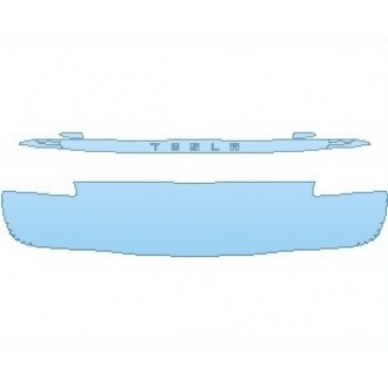 PAINT PROTECTION KIT - 2023 TESLA MODEL S PLAID LICENSE PLATE AREA - PRECUT PPF CLEAR BRA WRAP