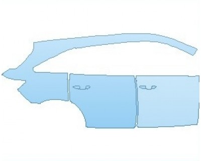 PAINT PROTECTION KIT - 2021 ACURA MDX BASE REAR QUARTER PANEL AND DOORS RIGHT SIDE - PRECUT PPF CLEAR BRA WRAP