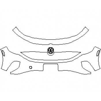 2022 VOLKSWAGEN ID.4 PRO BUMPER WITH LICENSE PLATE