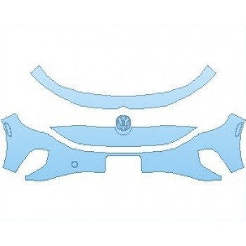 PAINT PROTECTION KIT - 2022 VOLKSWAGEN ID.4 FIRST EDITION BUMPER WITH LICENSE PLATE - PRECUT PPF CLEAR BRA WRAP