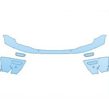 PAINT PROTECTION KIT - 2023 NISSAN TITAN SV BUMPER WITH SENSORS - PRECUT PPF CLEAR BRA WRAP