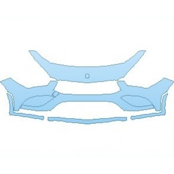 Precut PPF Kit – Clear Bra Paint Protection Film PAINT PROTECTION KIT - 2021 MERCEDES CLA CLASS AMG LINE COUPE BUMPER - PRECUT PPF CLEAR BRA WRAP