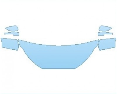 PAINT PROTECTION KIT - 2023 FORD ECOSPORT S HOOD (NO WRAPPED EDGES) - PRECUT PPF CLEAR BRA WRAP