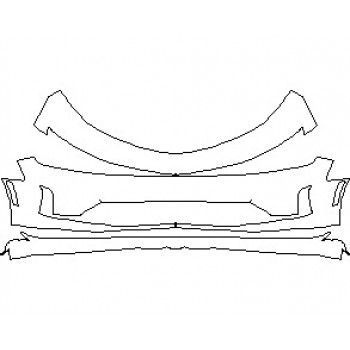 2022 CHEVROLET CAMARO 1LS COUPE BUMPER WITH FASCIA EXTENTION
