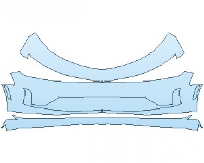 PAINT PROTECTION KIT - 2022 CHEVROLET CAMARO 1LT COUPE BUMPER WITH FASCIA EXTENTION - PRECUT PPF CLEAR BRA WRAP