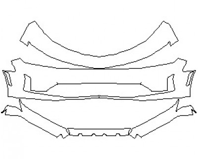 2021 CHEVROLET CAMARO 1LS COUPE BUMPER WITH FRONT SPLITTER