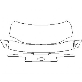 2021 CHEVROLET CAMARO 1LS COUPE REAR DECK LID WITH BLADE SPOILER