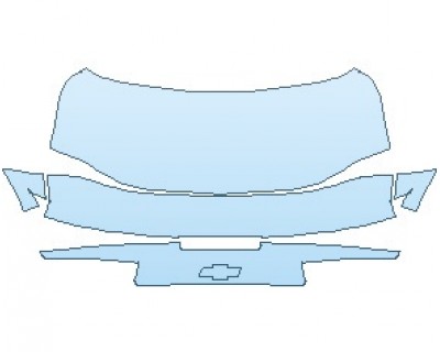 PAINT PROTECTION KIT - 2022 CHEVROLET CAMARO 1LT COUPE REAR DECK LID WITH BLADE SPOILER - PRECUT PPF CLEAR BRA WRAP