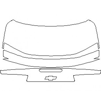 2021 CHEVROLET CAMARO 1LS COUPE REAR DECK LID WITH LIP SPOILER