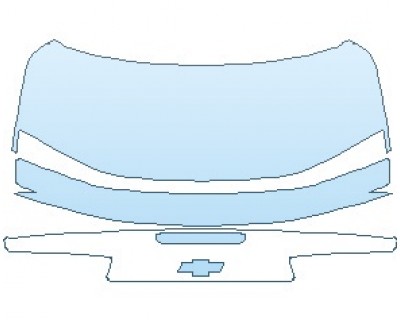 PAINT PROTECTION KIT - 2022 CHEVROLET CAMARO 1LT COUPE REAR DECK LID WITH LIP SPOILER - PRECUT PPF CLEAR BRA WRAP