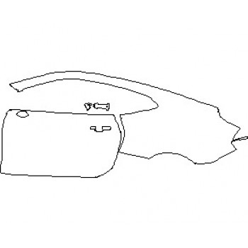 2022 CHEVROLET CAMARO 1LS COUPE REAR QUARTER PANEL AND DOOR LEFT SIDE WITH BLADE SPOILER