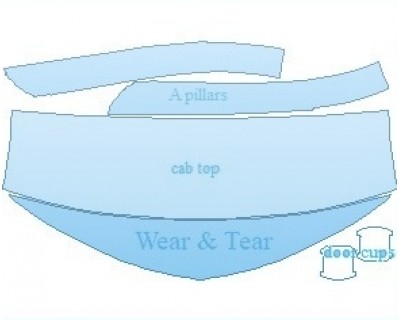 PAINT PROTECTION KIT - 2022 CHEVROLET CAMARO 1LT COUPE COMMON WEAR AREA KIT - PRECUT PPF CLEAR BRA WRAP