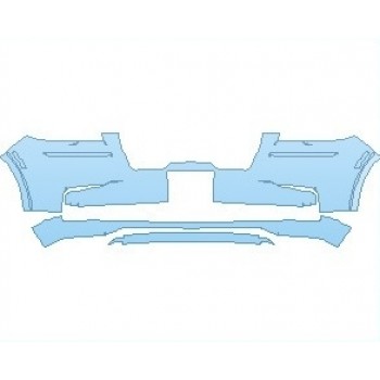 PAINT PROTECTION KIT - 2021 LINCOLN AVIATOR BLACK LABEL BUMPER WITH LICENSE PLATE BRACKET - PRECUT PPF CLEAR BRA WRAP