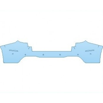 PAINT PROTECTION KIT - 2019 MERCEDES GLS 550 REAR BUMPER KIT WITH SENSORS - PRECUT PPF CLEAR BRA WRAP