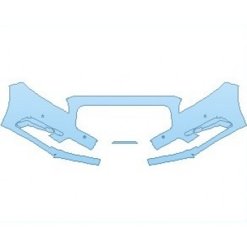 PAINT PROTECTION KIT - 2022 LINCOLN CONTINENTAL SELECT BUMPER WITH LICENSE PLATE AND SENSORS - PRECUT PPF CLEAR BRA WRAP