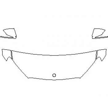 2022 MERCEDES GLC CLASS 300 4MATIC COUPE HOOD (NO WRAPPED EDGES)