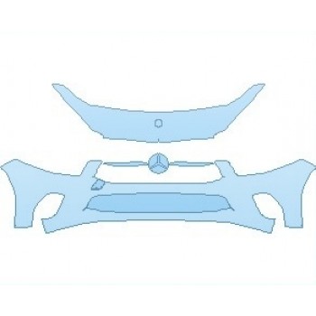 PAINT PROTECTION KIT - 2020 MERCEDES A CLASS A 220 SEDAN BUMPER - INVISIBLEMASK - 3M PAINT PROTECTION