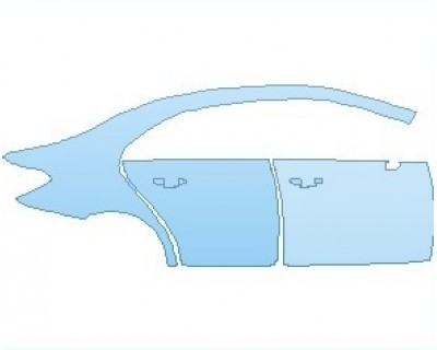 Precut PPF Kit – Clear Bra Paint Protection Film PAINT PROTECTION KIT - 2020 MERCEDES A CLASS A 220 4MATIC SEDAN REAR QUARTER PANEL AND DOORS RIGHT SIDE - INVISIBLEMASK - 3M PAINT PROTECTION
