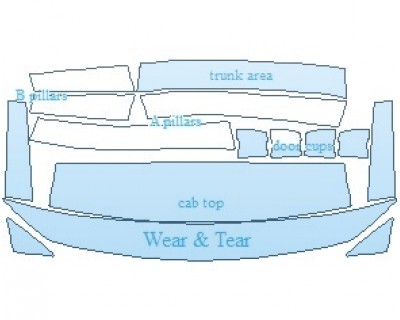 Precut PPF Kit – Clear Bra Paint Protection Film PAINT PROTECTION KIT - 2020 MERCEDES A CLASS A 220 4MATIC SEDAN COMMON WEAR AREA KIT AREAS - INVISIBLEMASK - 3M PAINT PROTECTION