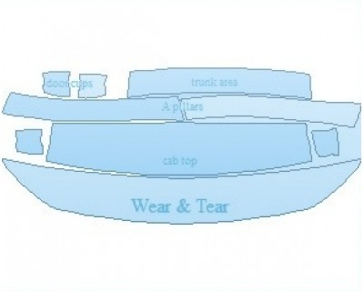 PAINT PROTECTION KIT - 2023 MERCEDES A CLASS A 220 4MATIC SEDAN COMMON WEAR AREA KIT - PRECUT PPF CLEAR BRA WRAP