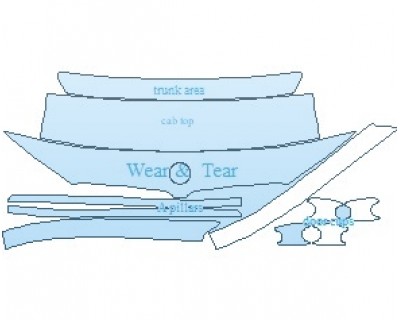 PAINT PROTECTION KIT - 2023 BMW 5 SERIES 530E M-SPORT COMMON WEAR AREA KIT - PRECUT PPF CLEAR BRA WRAP