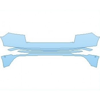 PAINT PROTECTION KIT - 2021 AUDI SQ8 PRESTIGE REAR BUMPER WITH SENSORS - PRECUT PPF CLEAR BRA WRAP