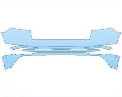 PAINT PROTECTION KIT - 2023 AUDI SQ8 PRESTIGE REAR BUMPER WITH SENSORS - PRECUT PPF CLEAR BRA WRAP