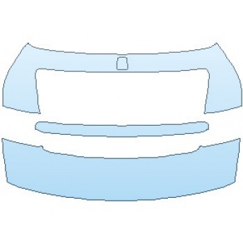 PAINT PROTECTION KIT - 2019 PORSCHE 911 SPORT DESIGN COUPE REAR DECK LID AND SPOILER WITHOUT SPORT DESIGN PKG. - PRECUT PPF CLEAR BRA WRAP