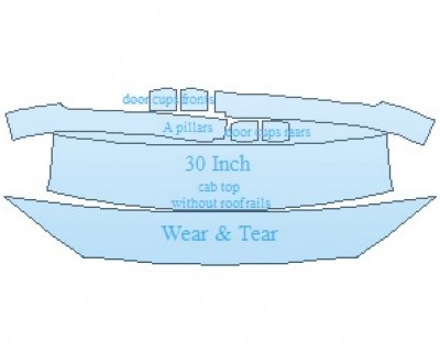 PAINT PROTECTION KIT - 2024 HONDA RIDGELINE RTL WITHOUT FENDER FLARES COMMON WEAR AREA KIT - PRECUT PPF CLEAR BRA WRAP